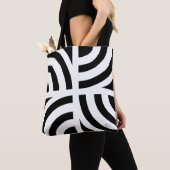 Chic Diamond Pattern Canvas tas met zwarte handgre (Dichtbij)