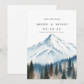 Chic Digital Mountain Save The Date (Voorkant / Achterkant)