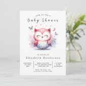 Chic Digital Owl Baby shower Kaart (Staand voorkant)