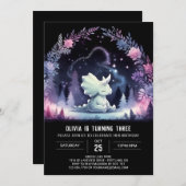 Chic Dino Triceratops Verjaardag Kaart (Voorkant / Achterkant)