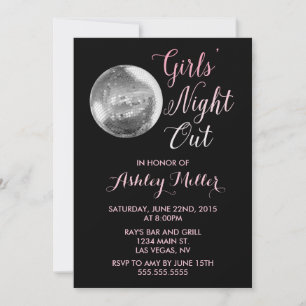 Chic Disco Ball Bachelorette Party Uitnodiging