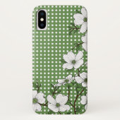 Chic Dogwood Blossom & Polka Dot Pattern Case-Mate iPhone Case (Achterkant)