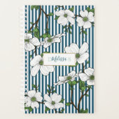 Chic Dogwood Blossom & Stripes Calendar Planner (Voorkant)