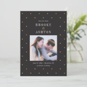 Chic Dots Couleur Modifiable Enregistrer La Carte (Debout devant)