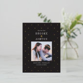 Chic Dots FOIL Wedding Enregistrer La Date Carte P (Debout devant)