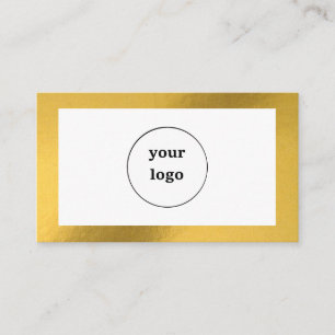 Chic douane-logo met gouden lijst visitekaartje