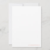 Chic douche nuptiale invitation bouquet floral (Dos)
