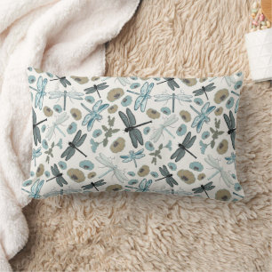 Chic Dragonflies Flowers Patroon Kussen