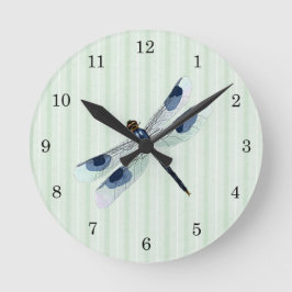 Chic Dragonfly-wandklok Ronde Klok