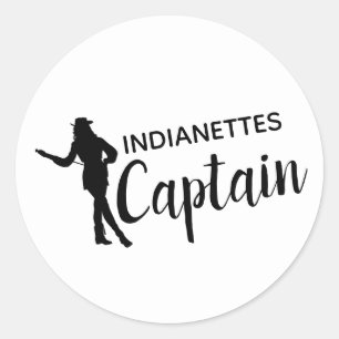 Chic Drill Team Captain Personalized Ronde Sticker