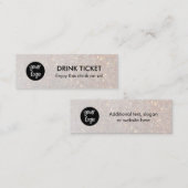 Chic Drink Ticket Voucher Company Logo Event (Voorkant / Achterkant)