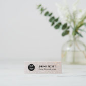 Chic Drink Ticket Voucher Company Logo Event (Staand voorkant)