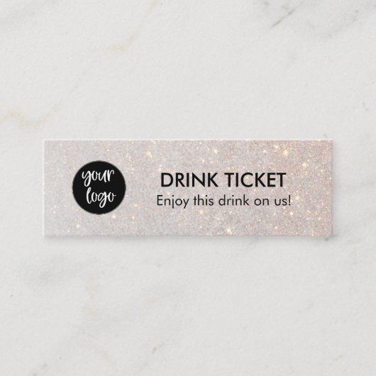 Chic Drink Ticket Voucher Company Logo Party Event (Devant)