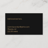 Chic Driving Gold Visitekaartje (Achterkant)