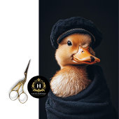 Chic Duckling in zwart Pet Decoupage Tissuepapier