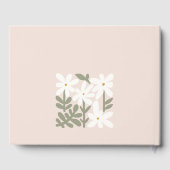 Chic Dusky Blush Retro Minimal Floral Wedding Gastenboek (Achterkant)