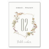 Chic Dusky Pink Blush Wildflower Crest Wedding Kaart (Voorkant)