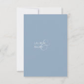 Chic Dusty Blue Monogram Wedding RSVP (Dos)