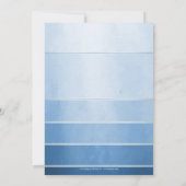 Chic Dusty Blue Striped Bachelorette Kaart (Achterkant)