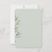 Chic Dusty Blue Waterverf Floral Kaart (Achterkant)