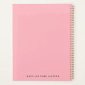Chic Dusty Blush rose avec nom de calligraphie noi (Dos)