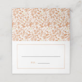 Chic Dusty Pink Ditzy Floral Wedding Place Card (Buitenkant ongevouwen)
