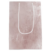 Chic Dusty Roos Blush Pink Wedding Medium Cadeauzakje (Achterkant)