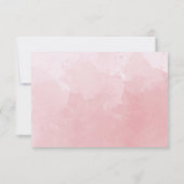 Chic Dusty Roos Waterverf Wedding Monogram RSVP (Achterkant)