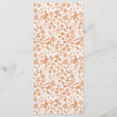 Chic Dusty Rose Ditzy Floral Mariage Menu (Dos)