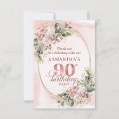 Chic Dusty Rose Gold Eucalyptus 90e Merci (Devant)