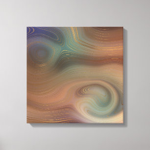 Chic Earthy Strata Natuurlijke kopersteen — Agat Canvas Afdruk