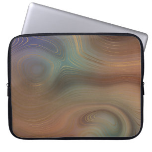 Chic Earthy Strata Natuurlijke kopersteen — Agat Laptop Sleeve
