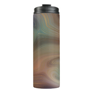 Chic Earthy Strata Natuurlijke kopersteen — Agat Thermosbeker