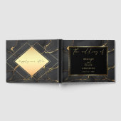 Chic Ebony Black met Gold Diamond Gastenboek (Volledig)