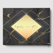 Chic Ebony Black met Gold Diamond Gastenboek (Achterkant)