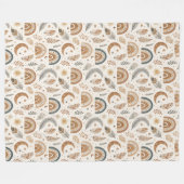 Chic Eclectic Boho Rainbow Unieke Home Accent Fleece Deken (Voorkant (Horizontaal))