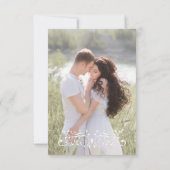 Chic Ecru Scrollwork Photo Wedding Save the Date (Achterkant)