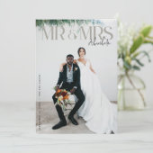 Chic Editorial Photo Mariage Carte de remerciement (Debout devant)