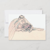 Chic Edwardian Flapper Bride Dank u Bedankkaart (Achterkant)