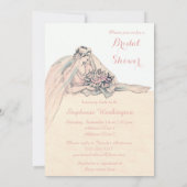 Chic Edwardian Flapper Bride Vrijgezellenfeest Kaart (Achterkant)