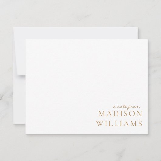 Chic een notitie uit scripttypografie Gold Note Ka Notitiekaartje (Voorkant)