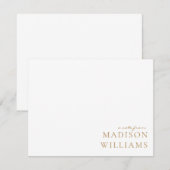 Chic een notitie uit scripttypografie Gold Note Ka Notitiekaartje (Voorkant / Achterkant)