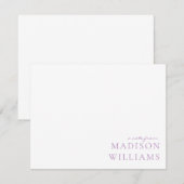 Chic een notitie uit scripttypografie Paarse notit Notitiekaartje (Voorkant / Achterkant)