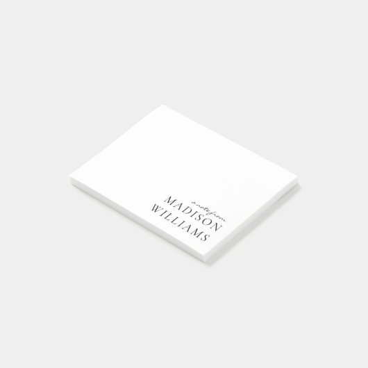 Chic een notitie uit scripttypografie Post-it Note (Schuin)