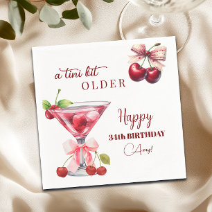Chic Een Tini Beetje Oudere Kersen Martini 34e Ver Servet