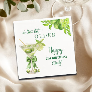 Chic Een Tini Beetje Oudere Lime Martini 21e Verja Servet