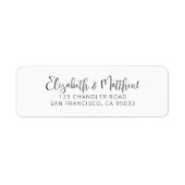 Chic Eenvoudig Modern Elegant Script Retouradres Etiket (Voorkant)