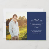 Chic Eenvoudig Modern Script Twee Foto Afstuderen Aankondiging (Achterkant)