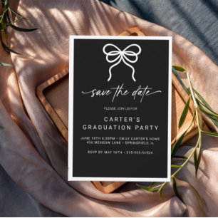 chic eenvoudig rooster, Elgante minimalistisch zwa Save The Date