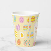 Chic Egg Pattern Soft Yellow Kids Birthday Party Papieren Bekers (Rechts)